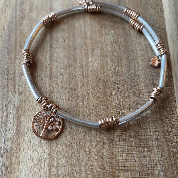 Keep Collective Inspo Wrap Family Tree Bracelet Pave Rose Gold - Picture 2 of 5